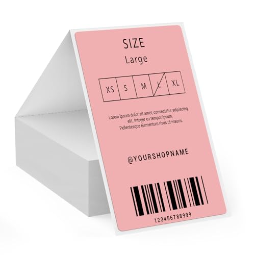 FINDAT Rosa Thermo-Etiketten 76 x 127 mm Vinyl Fanfold Selbstklebende Thermo-Aufkleber Wasserdicht Rechteckig Bedruckbare Etiketten Für Adressen Büros Designs Haushalt 300 Stück Pink von FINDAT