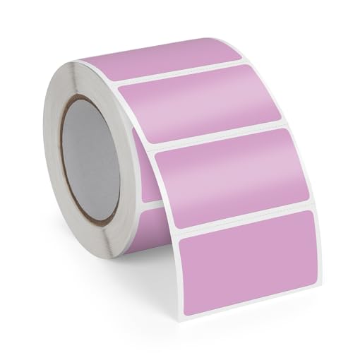 FINDAT Violett Thermo-Etiketten 50 x 25 mm Vinyl Rolle Selbstklebende Thermo-Aufkleber Wasserdichtes Rechteck Drucker Etiketten für Büro DIY Design Barcode Versand 500 Stück von FINDAT