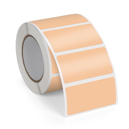 FINDAT Khaki Thermo-Etiketten 50 x 25 mm Vinyl Rolle Selbstklebende Thermo-Aufkleber Wasserdichtes Rechteck Drucker Etiketten für Büro DIY Design Barcode Versand 500 Stück von FINDAT