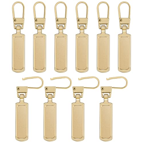 FINEASY 10 Stück Reißverschluss Zipper Reissverschluss Ersatz Zipper für Reißverschluss Reißverschluss Reparatur Set Universal Reisverschluß Metall reißverschlüsse (Gold) von FINEASY