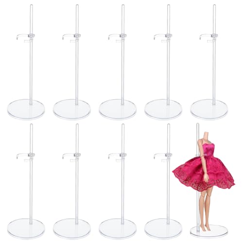 FINGERINSPIRE 10 Stück Acryl Puppenständer Transparenter Verstellbarer Taillenclip Puppenständer Für 28~33 cm Große Puppen Und Actionfiguren Mini Puppenständer Puppenständer Zubehör Für Puppenständer von FINGERINSPIRE