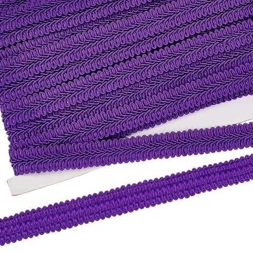 FINGERINSPIRE 10m 16mm Lila Borte Borte Polyester Geflochtene Borte Centipede Dekorative Gimp Borte Basic Trim für DIY Handwerk Kostüm Nähen Vorhang Schonbezug Heimdekoration Zubehör von FINGERINSPIRE