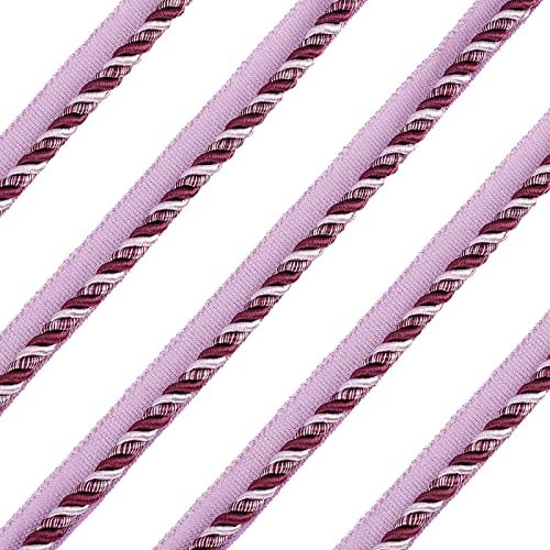 FINGERINSPIRE 12.5m 16mm Verdrehte Lippe Kordel Trimmen Lila Verdrehte Kordel Band Polyester Nähen Luxus Trim Handgemachte Kordel Trimmen für Home Decor Polsterung Vorhang Krawatte und mehr von FINGERINSPIRE