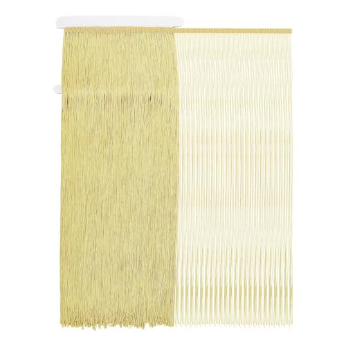 FINGERINSPIRE 2 m Langes Chainette Fransenband 50cm Breites Polyester Quasten Spitzenband Helle Khaki Farbe Zum Nähen von Quasten Fransenbesatz Für Nähen von Kleidungszubehör Lampenschirm Dekoration von FINGERINSPIRE