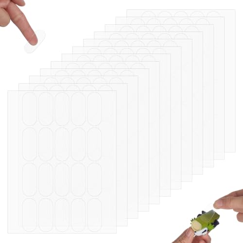 FINGERINSPIRE 300 Stück Doppelseitige Klebepads 15.2x11.5cm Ovales Montageband Vorgeschnitten Transparentes Doppelseitiges Klebeband Entfernbares Robustes Transparentes Montageband Für Papiere Türen von FINGERINSPIRE