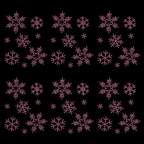 FINGERINSPIRE 6 Blatt Schneeflocken Strass Aufbügler 48 Stück Mehrfarbige Schneeflocken Form Glas Strass Hotfix Applikationen Kamelienfarbener Glitzer Strass Aufnäher Für Weihnachtliche Dekoration von FINGERINSPIRE