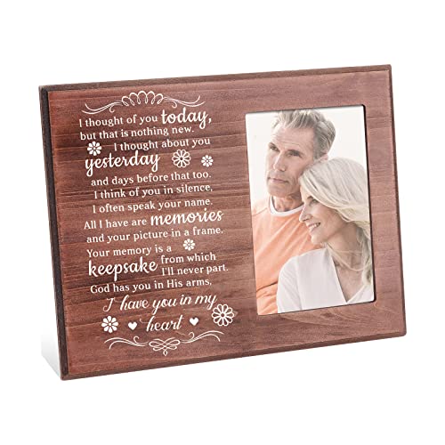 FINGERINSPIRE Erinnerungsbilderrahmen 15 x 10 cm I Have You In My Heart Sympathy Gift Frames Memorial Photo Frame Trauergeschenkrahmen Holz Bilderrahmen für den Verlust eines geliebten Menschen von FINGERINSPIRE