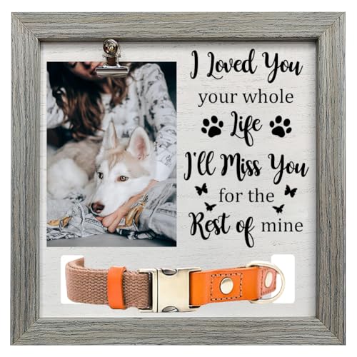 FINGERINSPIRE Gedenkbilderrahmen Für Haustiere 23x23 cm Mit Der Aufschrift I Loved You Your Whole Life I’Ll Miss You For The Rest Of Mine Aus MDF Holz Bilderrahmen Für Verstorbene Haustiere Geschenk von FINGERINSPIRE