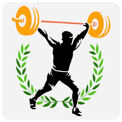 FINGERINSPIRE Gewichtheben Malschablone 30x30 cm Kunststoff Menschliche Silhouette Zeichenvorlage Ausgehöhlte Gewichtheben Sport Schablone Zum Malen Sport Themenvorlage Für Heimdekoration FINGERINSPIRE Gewichtheben Malschablone 30x30 cm Kunststoff Menschliche Silhouette Zeichenvorlage Ausgehöhlte Gewichtheben Sport Schablone Zum Malen Sport Themenvorlage Für Heimdekoration von FINGERINSPIRE