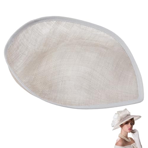 FINGERINSPIRE Hutbasis Für Millinery 310x290x46mm Leinen Mini Hut Fascinator Basis Gainsboro Farbe Hutbasis Fascinator Basis Millinery Damen Hutherstellung Bastelmaterial Für DIY Party Hochzeit von FINGERINSPIRE