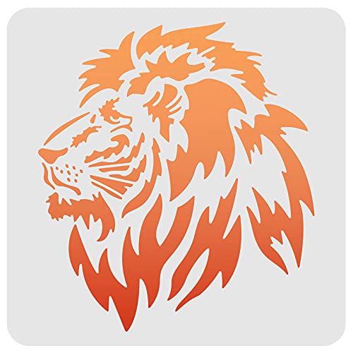 FINGERINSPIRE Lion Schablonen Vorlage 30x30cm Kunststoff Löwenkopf Zeichnung Malschablonen Quadratische Wiederverwendbare Tierkopfschablonen zum Malen auf Holz, Boden, Wand und Stoff FINGERINSPIRE Lion Schablonen Vorlage 30x30cm Kunststoff Löwenkopf Zeichnung Malschablonen Quadratische Wiederverwendbare Tierkopfschablonen zum Malen auf Holz, Boden, Wand und Stoff von FINGERINSPIRE
