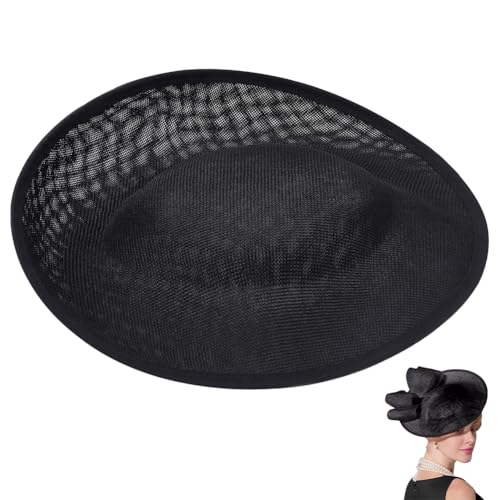 FINGERINSPIRE Millinery Hut Basis 290x45mm Leinen Mini Hut Fascinator Basis Schwarz Hut Basis Fascinator Basis Millinery Frauen Hut Herstellung Handwerk Material Versorgung Für DIY Party Kirche Hut von FINGERINSPIRE