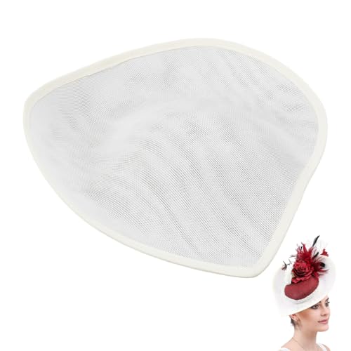 FINGERINSPIRE Millinery Hut Basis 308x290x45mm Leinen Mini Hut Fascinator Basis WhiteSmoke Hut Basis Fascinator Basis Millinery Frauen Hut Herstellung Handwerk Material Versorgung Für Party Hochzeit von FINGERINSPIRE