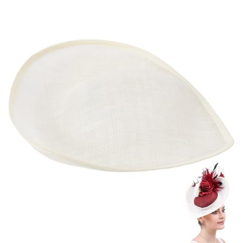 FINGERINSPIRE Millinery Hut Basis 310x290x46mm Leinen Mini Hut Fascinator Basis Beige Hut Basis Fascinator Basis Millinery Frauen Hut Herstellung Handwerk Material Versorgung Für DIY Party Hochzeit von FINGERINSPIRE