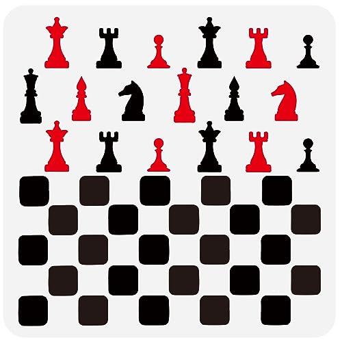 FINGERINSPIRE Schach Malschablone 30x30 cm Große Schachfiguren Schablone Wiederverwendbare Schachbrett Zeichenvorlage Quadratische Schwarze Und Weiße Schachbrett Schablone Für Wanddekoration FINGERINSPIRE Schach Malschablone 30x30 cm Große Schachfiguren Schablone Wiederverwendbare Schachbrett Zeichenvorlage Quadratische Schwarze Und Weiße Schachbrett Schablone Für Wanddekoration von FINGERINSPIRE