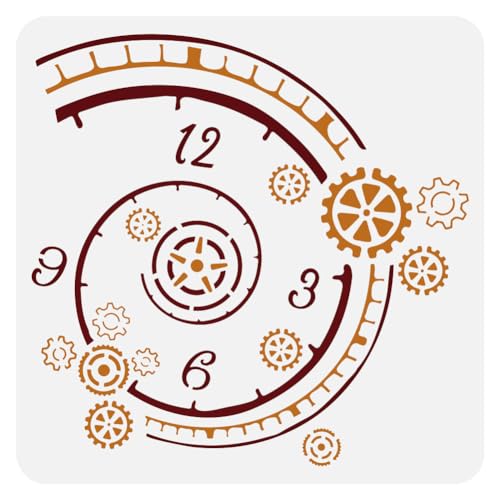 FINGERINSPIRE Spiralförmige Uhr Zifferblatt Schablone Zum Malen 30x30 cm Große Uhr Zifferblatt Malschablone Zahnräder Zahlen Zeichenvorlage Ausgehöhlte Uhr Themenschablone Für Boden Wanddekoration FINGERINSPIRE Spiralförmige Uhr Zifferblatt Schablone Zum Malen 30x30 cm Große Uhr Zifferblatt Malschablone Zahnräder Zahlen Zeichenvorlage Ausgehöhlte Uhr Themenschablone Für Boden Wanddekoration von FINGERINSPIRE