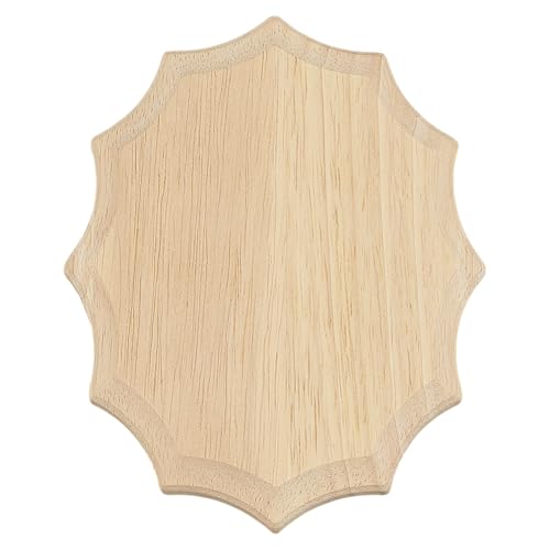 FINGERINSPIRE Unfertige Holztafel 15.5x12.4x1.6cm Ovale Holztafel Ovale Tafel Holzscheibe Unfertige Holzbastelbasis Unfertige Blanke Holztafel Zum Bemalen Und Basteln von FINGERINSPIRE