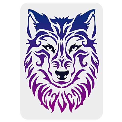 FINGERINSPIRE Wolf Schablone 21,1 x 29,7 cm große Malschablone Wolfskopf Vorlage wiederverwendbare Malschablone Kunststoff PET Zeichenvorlage für Malen Handwerk Wand Boden Fliesen Holz Dekor FINGERINSPIRE Wolf Schablone 21,1 x 29,7 cm große Malschablone Wolfskopf Vorlage wiederverwendbare Malschablone Kunststoff PET Zeichenvorlage für Malen Handwerk Wand Boden Fliesen Holz Dekor von FINGERINSPIRE
