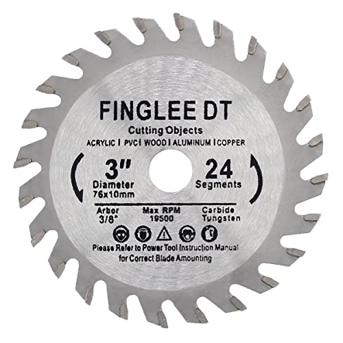 FINLEE DT Hartmetallkreissägeblätter 76 mm x 10 mm x 24 Teeth, Feinschneiden,TCT-Sägeblätter,für Holz, Sperrholz, Kunststoff. von FINGLEE DT