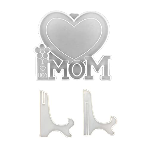 MOM Liebe Herz Foto Rahmen Epoxidharz Form Bilderrahmen Silikon Form Handwerk Hause Tisch Dekoration Casting Werkzeug von FIRSTXIU