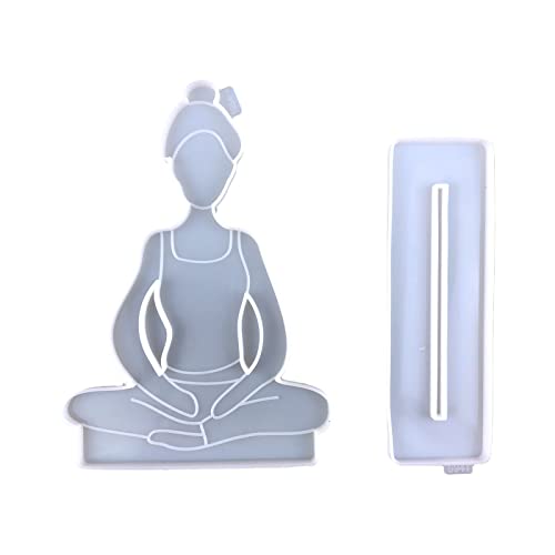 Personalisierte Silikonform Yoga Mädchen Form Epoxid Gießform Und Yoga Mattenform Verwendet Für Heimbüro Tischdekoration von FIRSTXIU