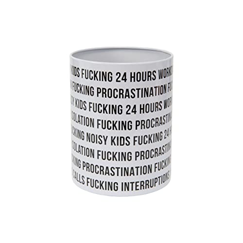 FIISURA. "F*ucking home office" white pencil holder von FISURA