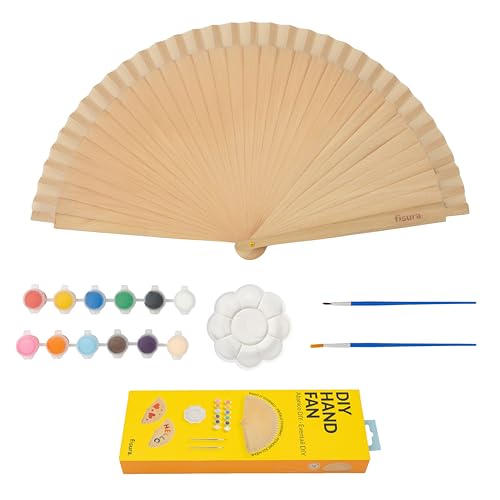 Fisura– Origineller DIY-Handfächer. Holzfächer zum Basteln und Bemalen. Perfekt als Geschenkidee. Enthält 12 Farben, 1 Pinsel, 1 Mischpalette. Maße: 42,5 x 23 cm Fisura– Origineller DIY-Handfächer. Holzfächer zum Basteln und Bemalen. Perfekt als Geschenkidee. Enthält 12 Farben, 1 Pinsel, 1 Mischpalette. Maße: 42,5 x 23 cm von FISURA