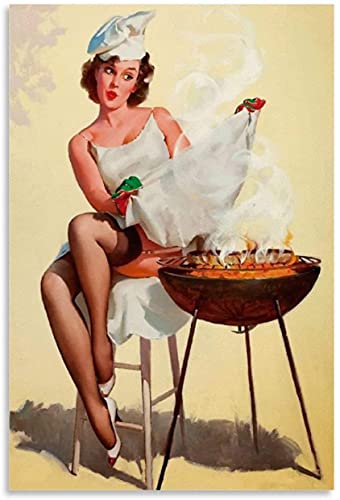 FITMZ 5D-Diamantmalerei zum Selbermachen, Kristall-Strassmalerei, Grill, Pin-Up-Girl, Stickbilder, Kunsthandwerk für Erwachsene und Kinder, 30 x 40 cm von FITMZ