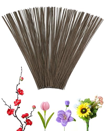 FIVEIZERO Perlendrahtstiele für künstliche Blumen, Floristendraht, Blumendraht zum Basteln, Kränze und DIY-Projekte, 26 Gauge, 100 Stück von FIVEIZERO