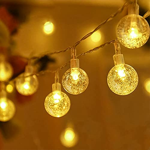 FIVMEN Kugel Lichterkette Aussen 80 LED 10 M Kettenlicht Partylichterkette Lichterketten Warmweiß 8 Modi mit Stecker Lichterkette Glühbirnen Außen für Garten Camping Hochzeiten Partys von FIVMEN