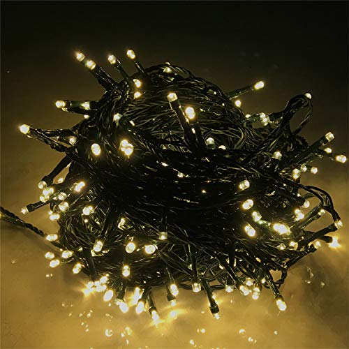 FIVMEN Lichterkette Außen Innen 100m 1000 LED Lichterketten Strom mit Stecker 8 Modi Wasserdicht IP44 Warmweiß Partylichterkette für Weihnachten Hochzeit Halloween von FIVMEN