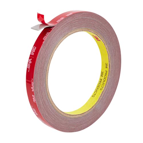 FIXCHORD 3M VHB Doppelseitiges Klebeband, Doppelklebeband Extra Stark, Wasserfestes Montageklebeband für LED-Lichtband, Auto, Heim- und Bürodekoration, grau (15.4FT×0.39IN) von FIXCHORD