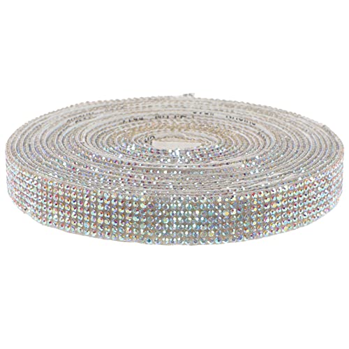 FIXOSHEE 1 Rolle Crystal Hot Diamond Diamantgürtel Aufkleber mit Diamantstreifen Strassaufkleber zum Basteln Selbstklebende Strasssteine DIY Schmuckband Kleidung Strassstreifen Bling- von FIXOSHEE