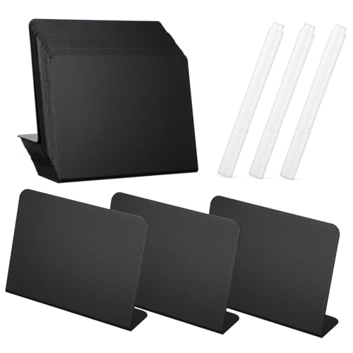 FIXOSHEE 1 Satz Mini-tafel-set Tafeln Anzeigen Schreibtisch-schilderhalter Zeichen Für Lebensmitteletiketten Tafelzeichen Mini Tafel Staffelei Mini-tafeltafel Löschbare Tafel Black Plastik von FIXOSHEE