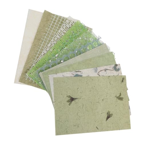 FIXOSHEE 1 Vintage-handbuchpapier Papierhandwerk Vintage-papier Scrapbooking-papier Altes Diy-papier Ästhetisches Papier Diy Material Papier Hand Papier Kunstdruckpapier Light Green von FIXOSHEE