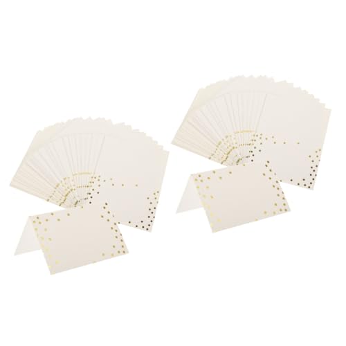 FIXOSHEE 100 Stk Sitzplatzkarte Hochzeitskarten Tischzeltkarten Sitzkarten Hochzeit Tischdekoration Ort der Hochzeit wedding card hochzeitsdeko Party-Platzkarten Zelte nennen Papier Golden von FIXOSHEE