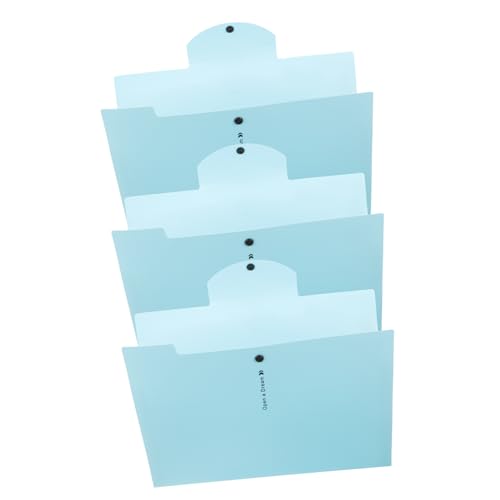 FIXOSHEE 3st Aktentasche Aus Papier Schulbedarf Erweiterbarer Dokumentenhalter Schulmappen Blau Mappen Für Hefter Bindemappen Aktenhalter Papierordner Geschäftsordner Bürobedarf Blue von FIXOSHEE