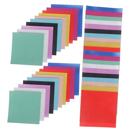 FIXOSHEE 40 Blätter Glitzerkarton Zubehör Für Die Kartenherstellung Farbiges Kartonpapier Diy Liefert Buntes Papier Farbiges Bastelpapier Glitzerpapier Zum Basteln Farbiger Karton ， von FIXOSHEE