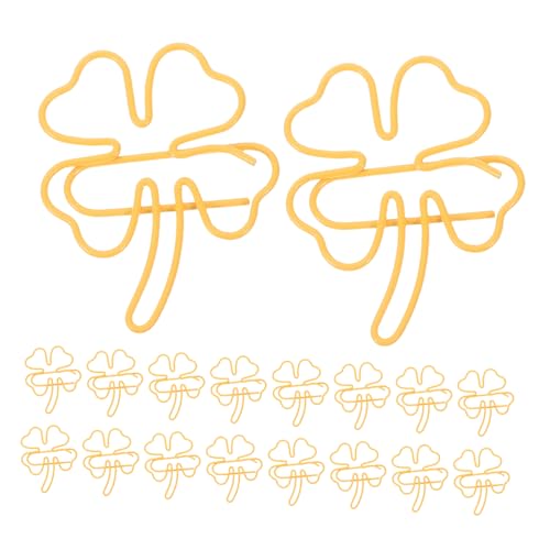 FIXOSHEE 50 Stück Büroklammer Mit Vierblättrigem Kleeblatt Shamrock Lesezeichenclip Süßes Briefpapier Lesezeichen Büroklammer Kleeblatt-büroklammer Nettes Schreibtischzubehör Yellow Metall FIXOSHEE 50 Stück Büroklammer Mit Vierblättrigem Kleeblatt Shamrock Lesezeichenclip Süßes Briefpapier Lesezeichen Büroklammer Kleeblatt-büroklammer Nettes Schreibtischzubehör Yellow Metall von FIXOSHEE