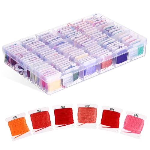 FIXOSHEE Farben Stickgarn pro Strang Ägyptische Langstapel Baumwolle Robust und Weich für Kreuzstich Freundschaftsbänder Basteln Praktische Aufbewahrungsbox FIXOSHEE Farben Stickgarn pro Strang Ägyptische Langstapel Baumwolle Robust und Weich für Kreuzstich Freundschaftsbänder Basteln Praktische Aufbewahrungsbox von FIXOSHEE