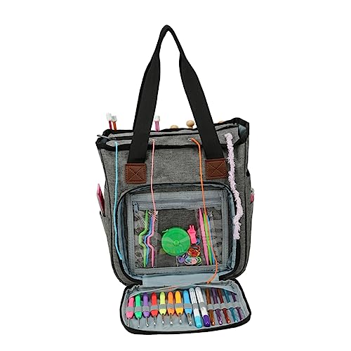FIXOSHEE Wollige Aufbewahrungstasche mit Schulterriemen Organizer für Strick und Häkelzubehör Graue Stofftasche für Projekte und Reiseartikel für Handarbeiten FIXOSHEE Wollige Aufbewahrungstasche mit Schulterriemen Organizer für Strick und Häkelzubehör Graue Stofftasche für Projekte und Reiseartikel für Handarbeiten von FIXOSHEE