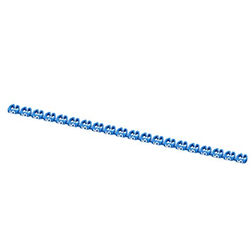 Lon0167 Buchstaben, 5 Netzwerkkabel-Etiketten, Marker, für Draht mit 6,0–10,0 mm Durchmesser, Blau, 20 Stück (ID: C46 B7 E7 5b1) von FIYA