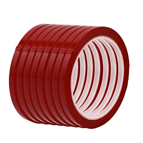 New Lon0167 10 Stück 4mm Breite 164ft Länge einseitig elektrisch isoliert Klebeband rot(10Pcs 4mm Breite 164ft Länge einseitig elektrisch isoliertes Klebeband rot) von FIYA