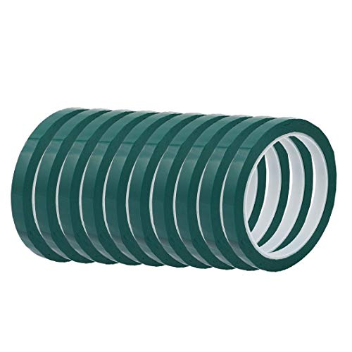 New Lon0167 10 Stück 8mm Breite 50 Meter Länge einseitig elektrisch isoliertes Klebeband grün(10pcs 8mm Breite 50M Länge einseitig elektrisch isoliertes Klebeband grün) von FIYA