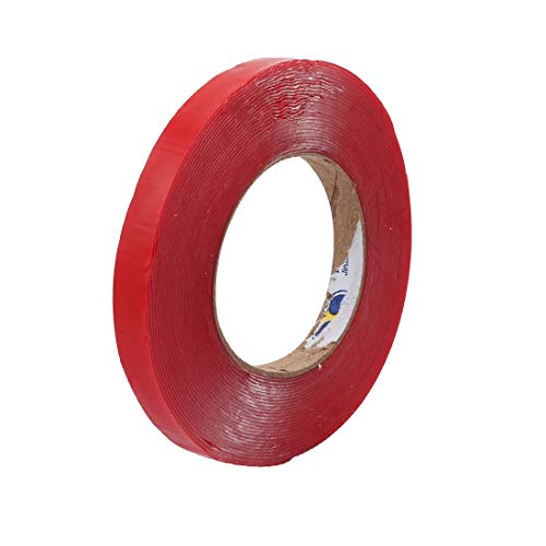 New Lon0167 12mm Breite 10m Länge Schwamm Acryl doppelseitiges wasserdichtes Klebeband rot(12mm Breite 10M Länge Schwamm Acryl doppelseitig wasserdicht Klebeband rot) von FIYA