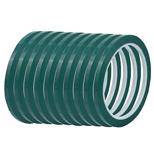 New Lon0167 4mm Breite 50m Länge einseitig elektrisch isoliertes Klebeband grün 10stk(4mm Breite 50M Länge einseitig elektrisch isoliertes Klebeband grün 10St) von FIYA