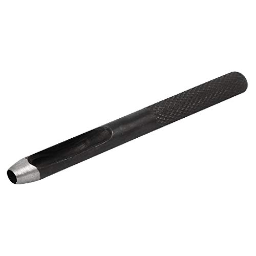 New Lon0167 4mm Dia Metall gerändelte Bohrloch Hohl Locher für Leder Dichtungsband(4mm Durchmesser Metall gerändelte Schafthohllocher für Lederband) von FIYA