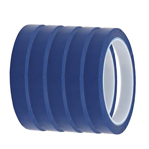 New Lon0167 5 Stück 12mm Breite 164ft Länge einseitig elektrisch isoliert Klebeband blau(5Pcs 12mm Breite 164ft Länge einseitig elektrisch isoliertes Klebeband blau) von FIYA