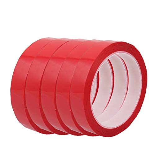 New Lon0167 5 Stück 15mm Breite 164ft Länge einseitig elektrisch isoliert Klebeband rot(5Pcs 15mm Breite 164ft Länge einseitig elektrisch isoliertes Klebeband rot) von FIYA