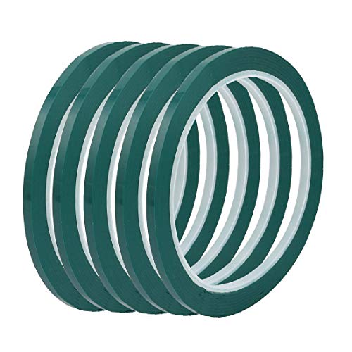 New Lon0167 5 Stück 3mm Breite 50 Meter Länge einseitig elektrisch isoliertes Klebeband grün(5pcs 3mm Breite 50M Länge einseitig elektrisch isoliertes Klebeband grün) von FIYA